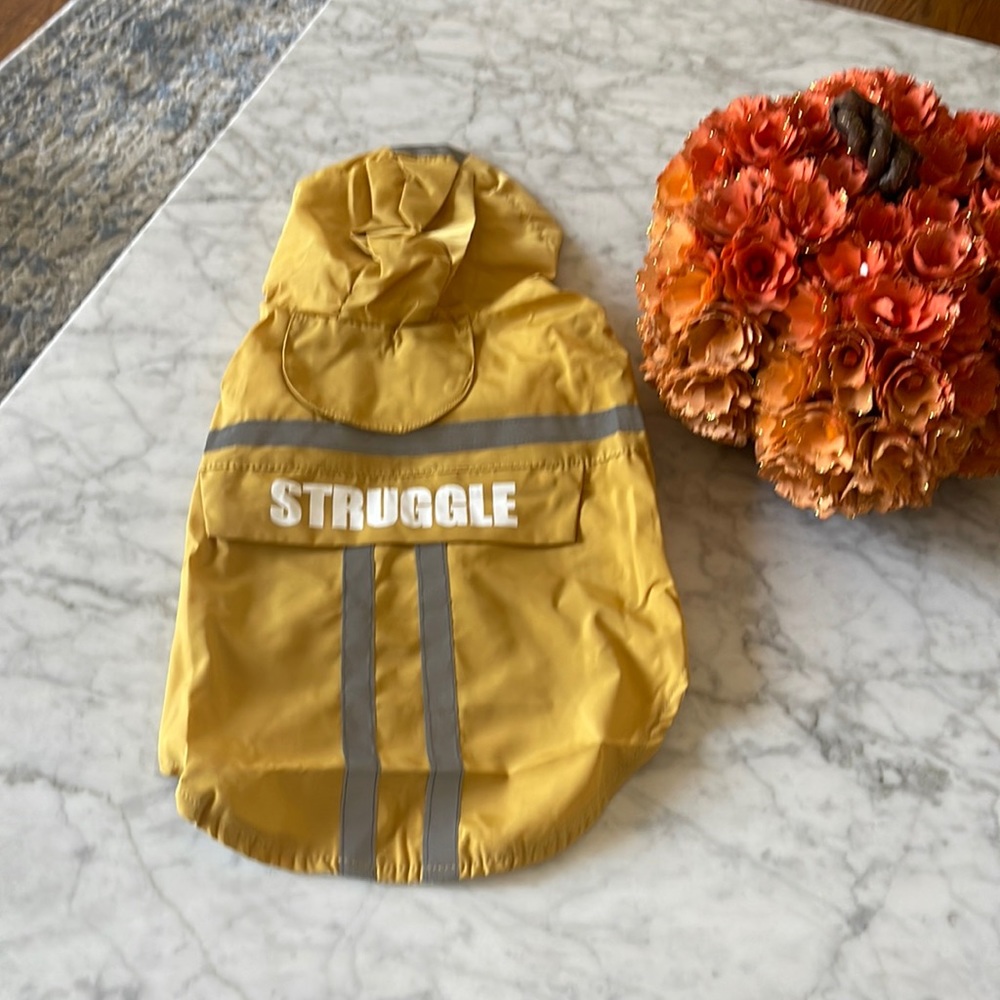 Struggle dog raincoat